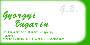 gyorgyi bugarin business card